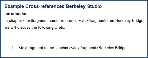 adding the reference and anchor in a Word document