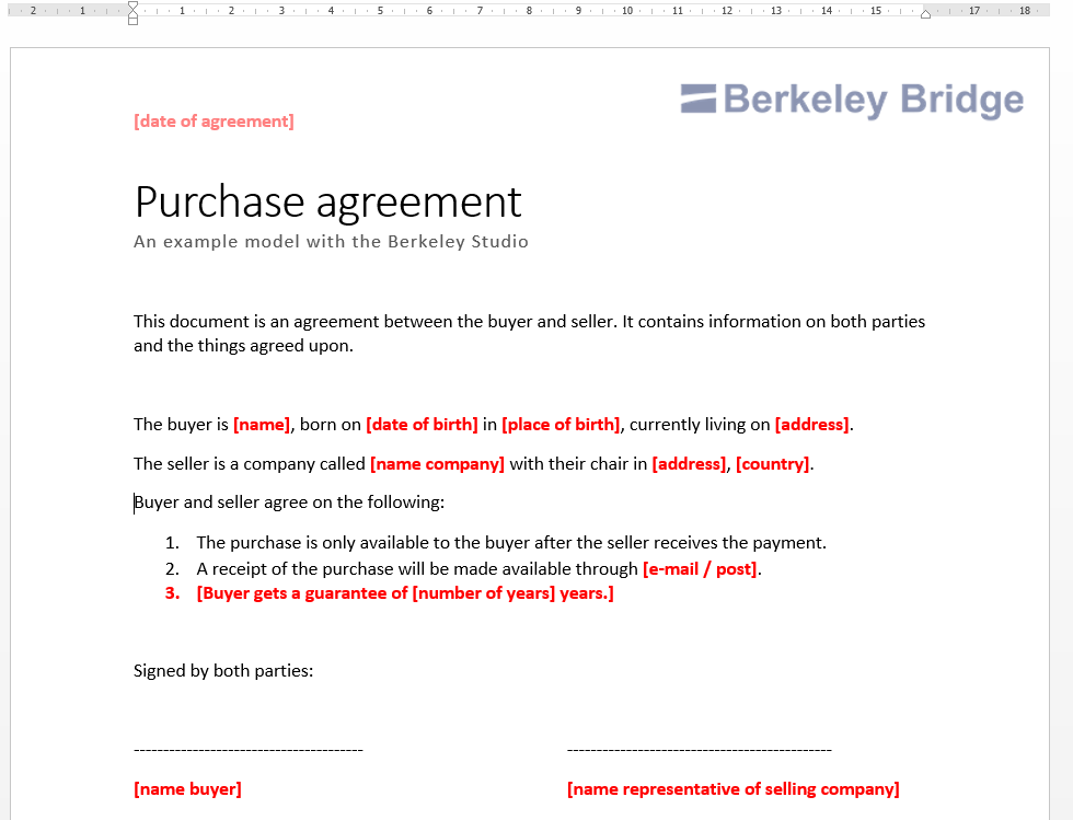 The example document we will create