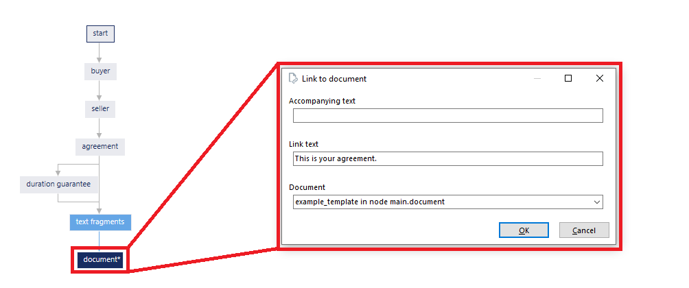Presenting the document to the user
