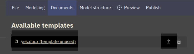 A link for download, and a button to update