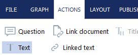 Text item in Actions menu