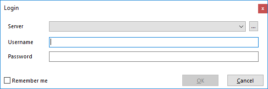 Log-in screen