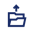 image of folder with up-pointing arrow