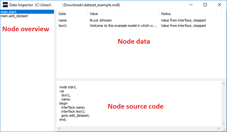 The data inspector in action